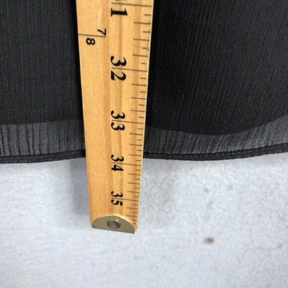 CeCe Dress Womens 8 Black Chiffon Ruffles Feminine Smocked Neck Capsule NEW - Picture 5 of 16